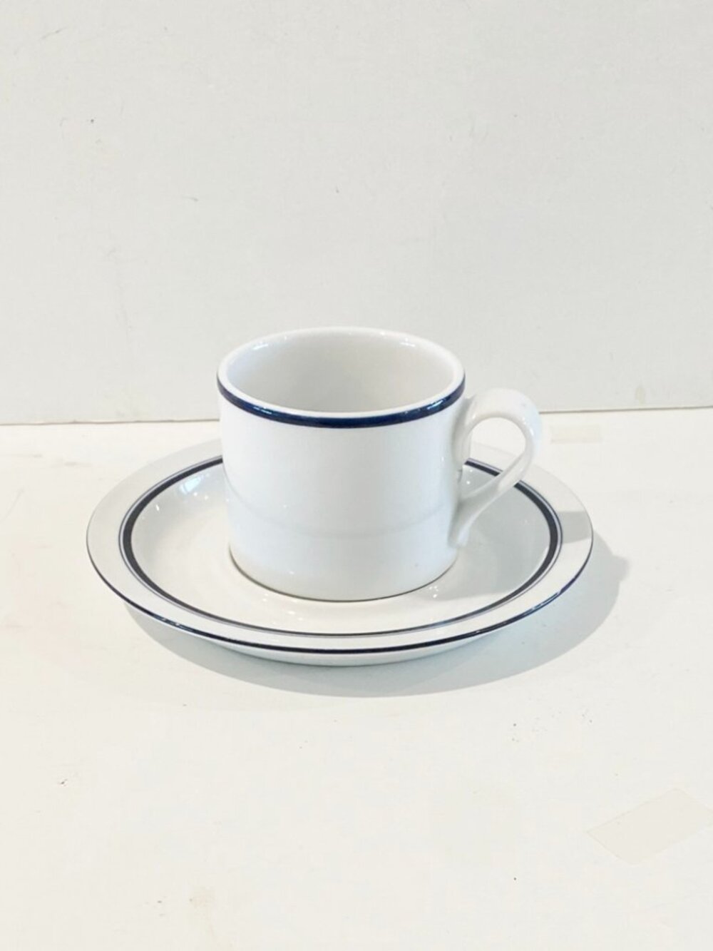 Dansk Christianshavn Blue Flat Cup & Saucer Scandinavian Style Portugal